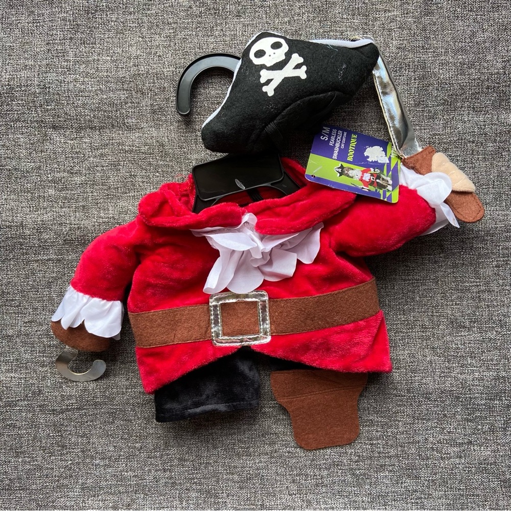 Cat Pirate Costume Halloween Outfit Small/Medium